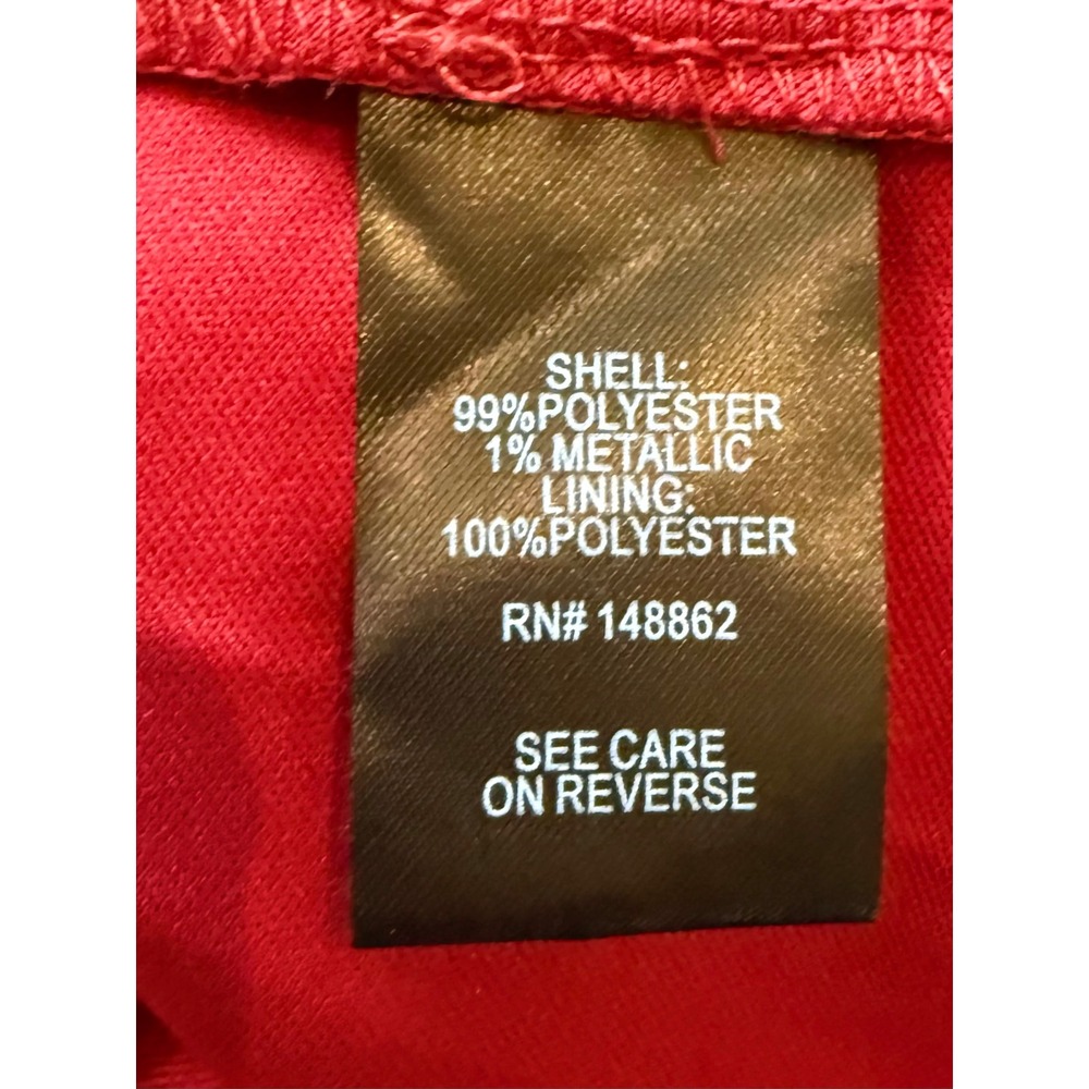 Torrid Red Floral Chiffon Tiered Ruffle Mini Skirt Metallic Gold Stripe Plus 1 - Picture 5 of 5